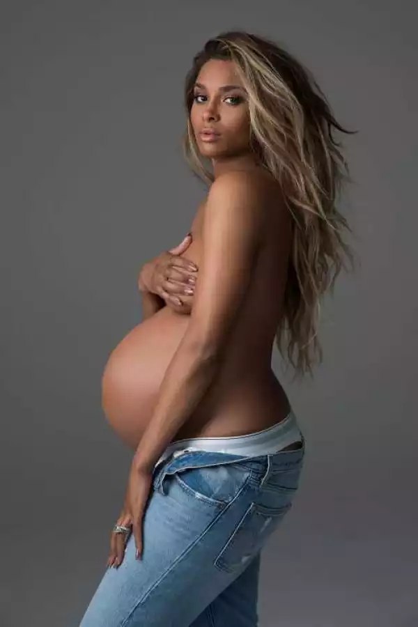 Pregnant Ciara Shows Off Baby Bump in Racy Semi-n*de Photoshoot
